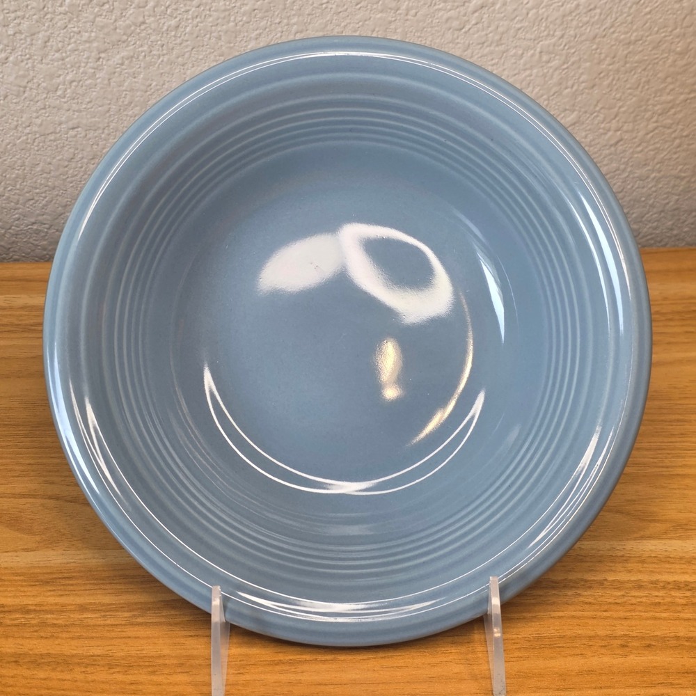 Gibson Designs Main St Periwinkle Blue Soup Cereal Bowl 8.25" Embossed Ring